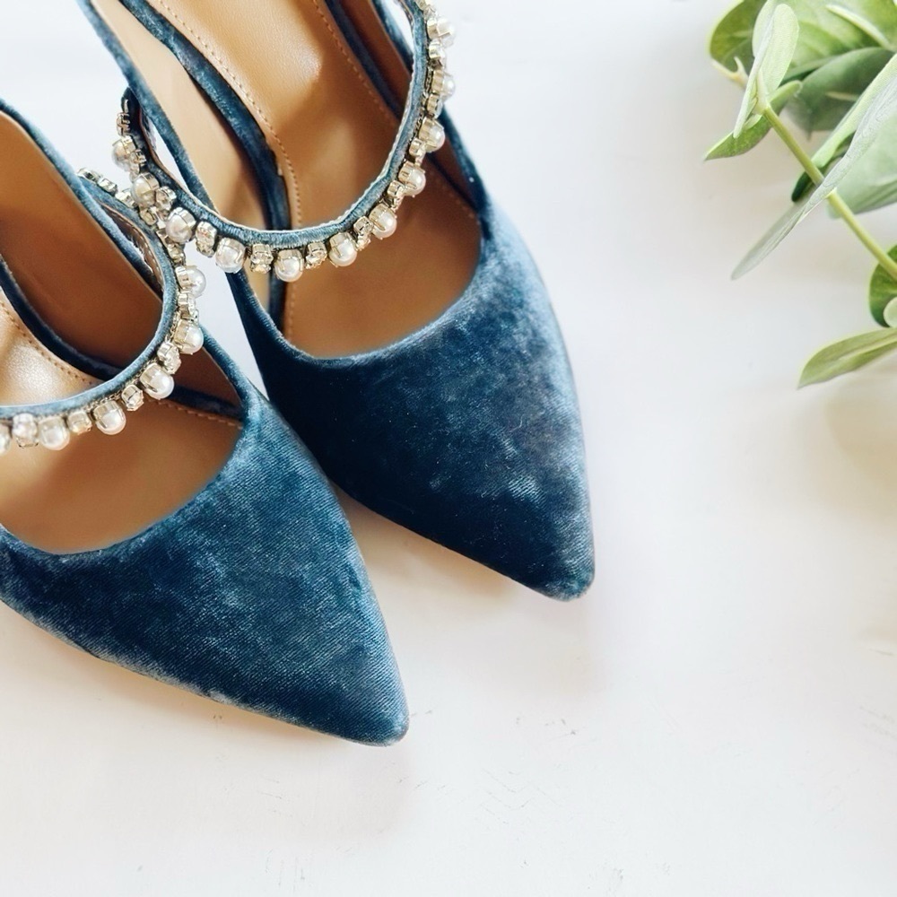 Sam Edelman Hyland Pointed Toe Mule in Sapphire 5.5 - Picture 5 of 9
